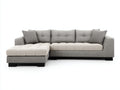 Divano angolare-Tessuto-298x176x86 cm-Grigio chiaro-Beige chiaro-Stile moderno