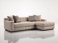 Divano angolare-Tessuto-285x180x82 cm-Beige chiaro-Stile moderno