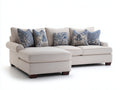 Divano angolare - Tessuto - 282x178x90 cm - Beige chiaro - Stile classico moderno