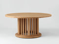 Tavolo da giardino - Legno - 140x140x76 cm - Naturale - Stile scultoreo aperto