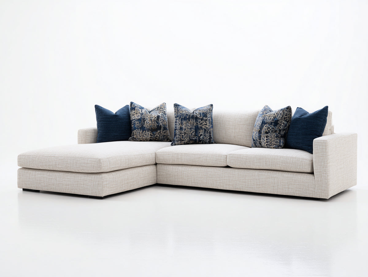 Divano angolare-Tessuto-294x174x83 cm-Avorio-Stile essenziale
