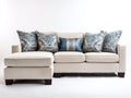 Divano angolare - Tessuto - 270x170x88 cm - Beige chiaro - Stile elegante