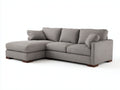 Divano angolare - Tessuto - 275x175x88 cm - Grigio chiaro - Stile contemporaneo