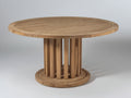 Tavolo da giardino - Legno - 132x132x75 cm - Naturale chiaro - Stile contemporaneo aperto