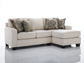 Divano angolare-Tessuto-248x158x87 cm-Crema-Stile moderno
