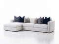 Divano angolare-Tessuto-286x170x84 cm-Grigio perla-Stile minimalista