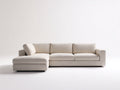 Divano angolare - Tessuto - 280x180x82 cm - Beige chiaro - Stile contemporaneo