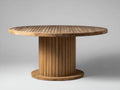 Tavolo da giardino - Legno - 145x145x76 cm - Marrone naturale - Stile moderno robusto