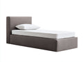 Letto singolo - Tessuto - 211x102x106 cm - Grigio tortora - Stile moderno