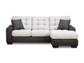 Divano angolare - Tessuto - 235 x 150 x 90 cm - Beige-Antracite - Moderno