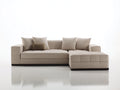 Divano angolare-Tessuto-305x175x80 cm-Beige chiaro-Stile contemporaneo
