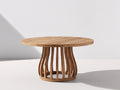 Tavolo da giardino - Legno - 125x125x76 cm - Naturale - Stile contemporaneo